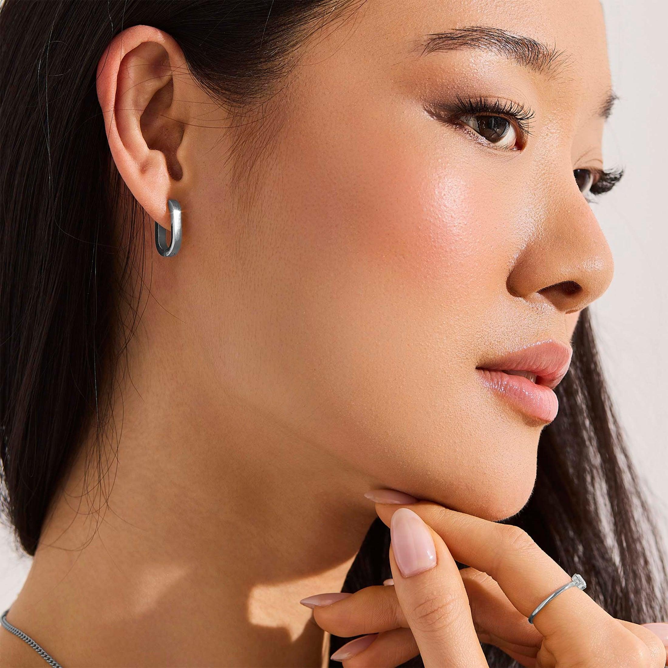 Slim Block Hoops
