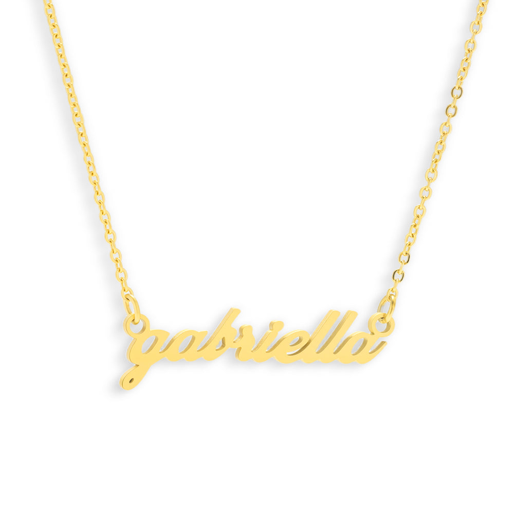 Custom/Personalized Lowercase Nameplate Cable Necklace - EVRYJEWELS