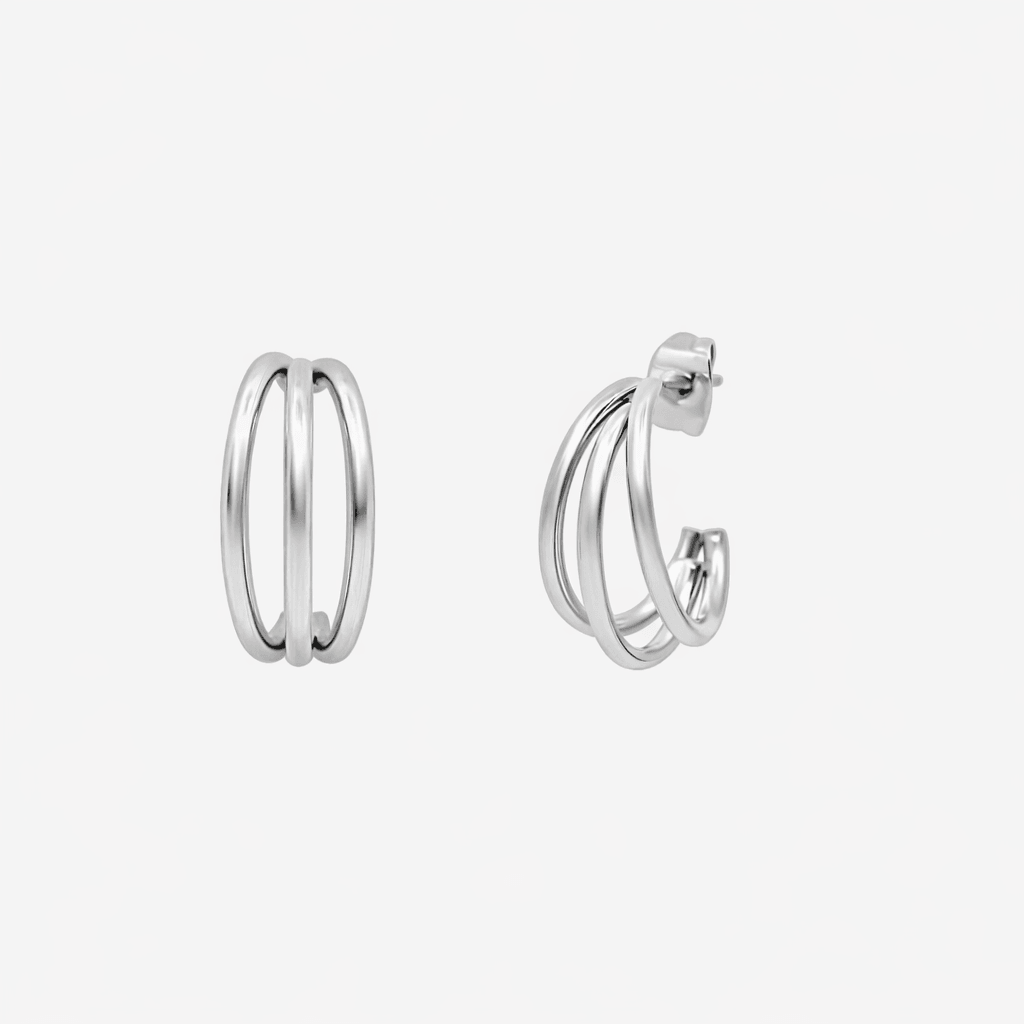Triple Charm Hoop Earrings - EVRYJEWELS