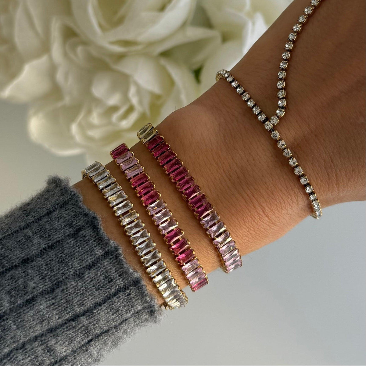 Frost Beam Tennis Bracelet