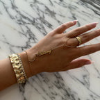 Custom/Personalized Name Plate Hand Chain - EVRYJEWELS