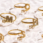 Sparkle Initial Wrap Ring