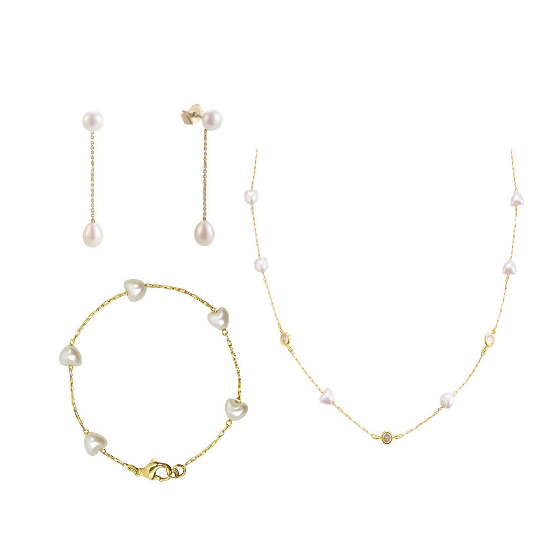 Sweet Ocean Pearl Jewelry Set Bundle - EVRYJEWELS