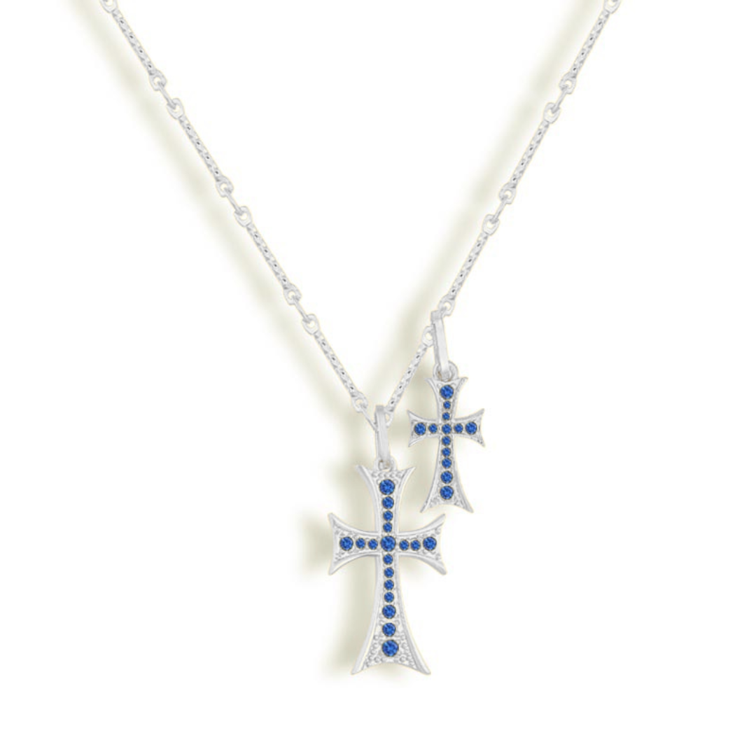 Double Cross Me Necklace - EVRYJEWELS