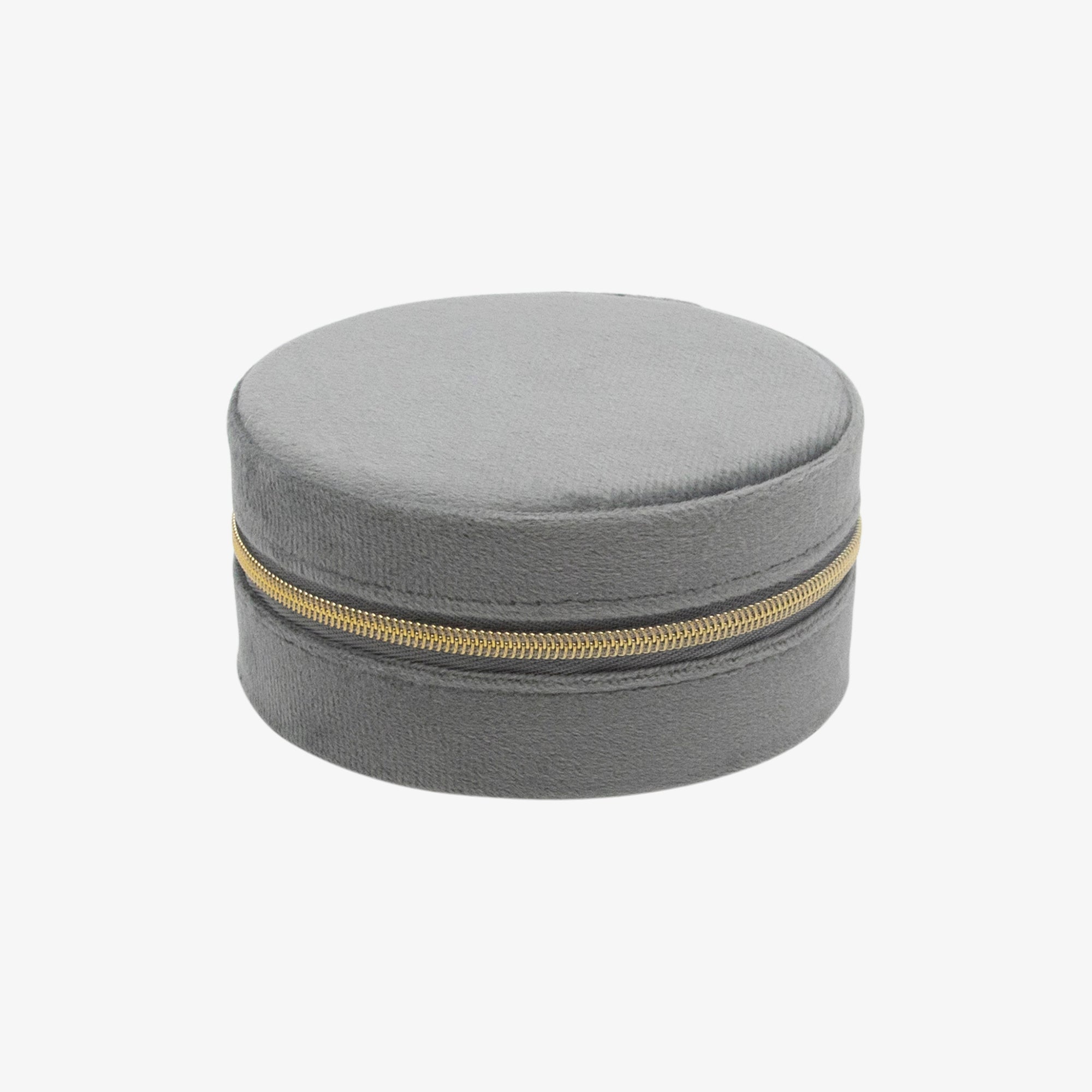 Round Velvet Travel Jewelry Case
