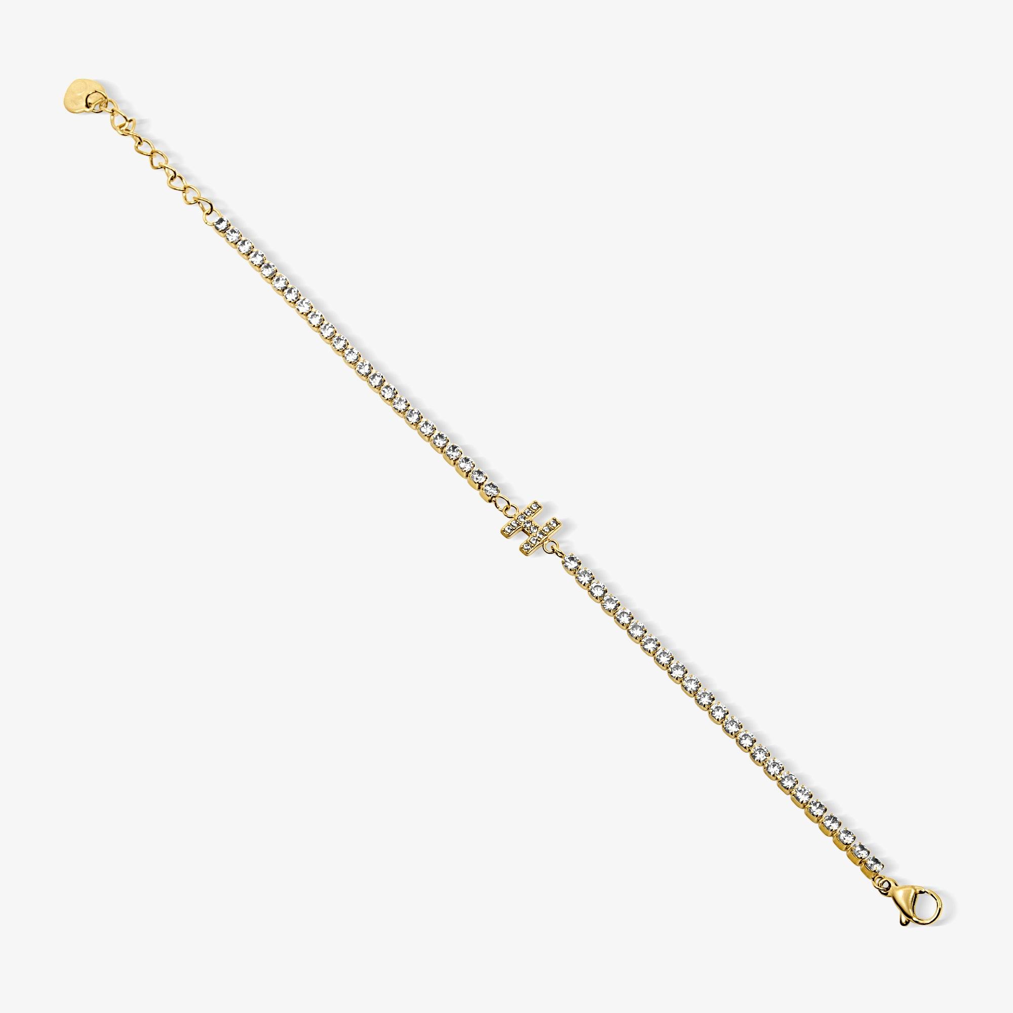 Icy Initial Tennis Bracelet