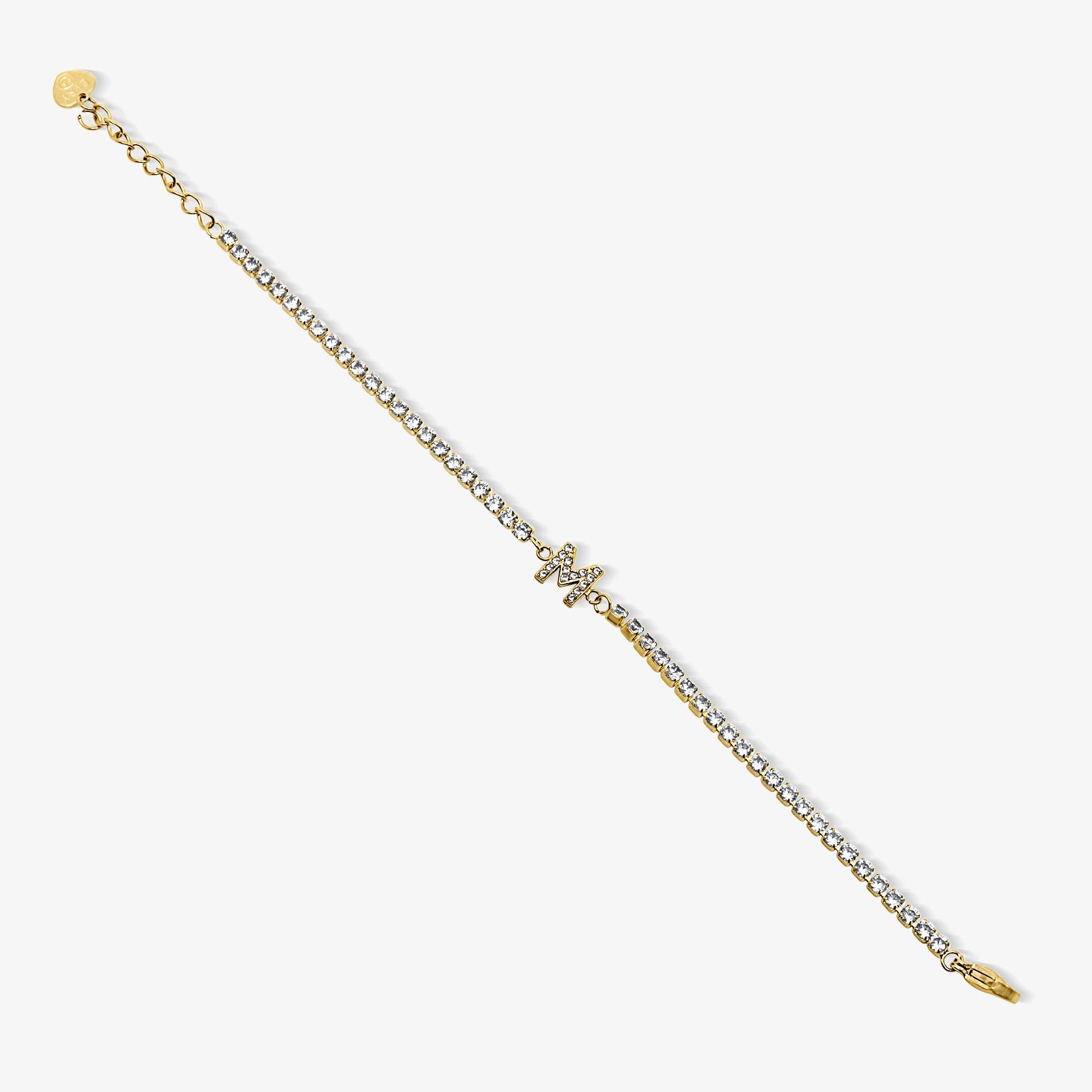 Icy Initial Tennis Bracelet