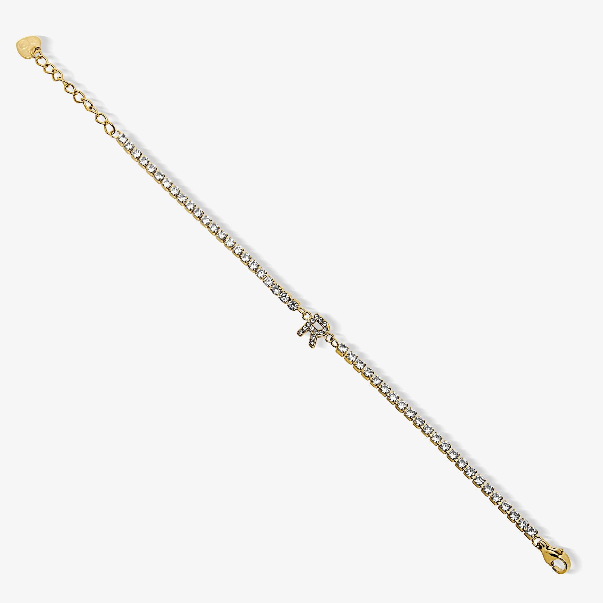 Icy Initial Tennis Bracelet