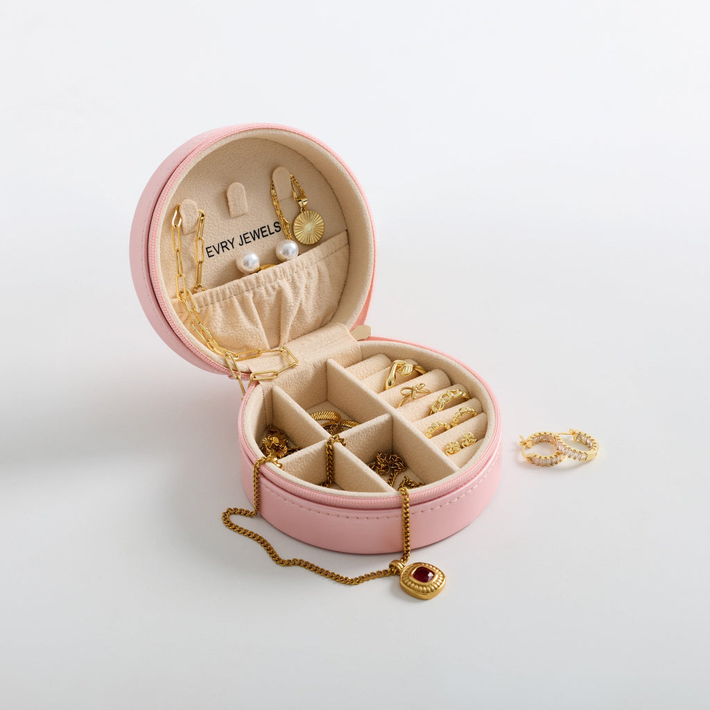 Mini Round Jewelry Box - EVRYJEWELS