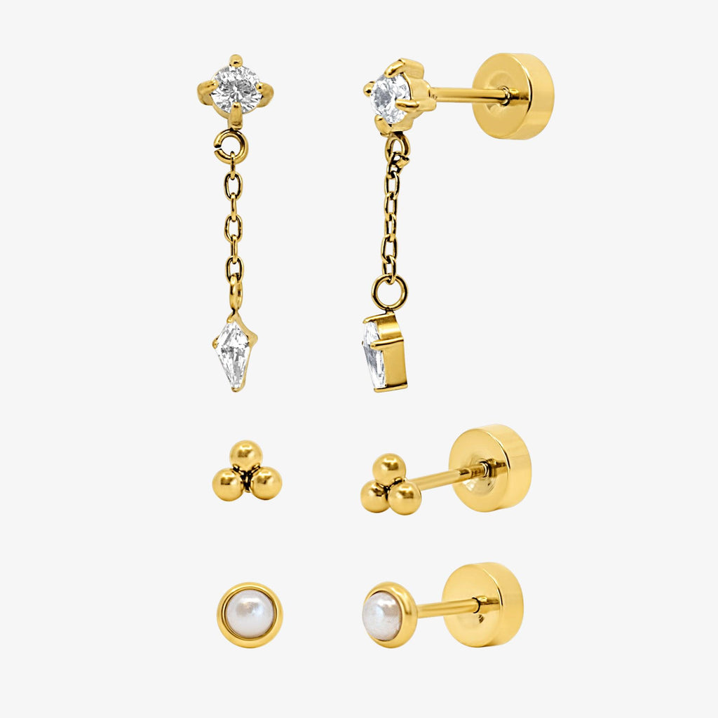 Flat Back Earrings Set Collection - EVRYJEWELS