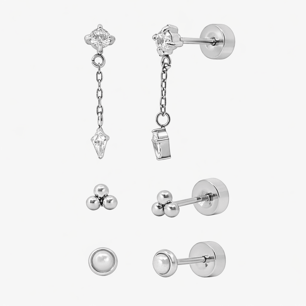 Flat Back Earrings Set Collection - EVRYJEWELS