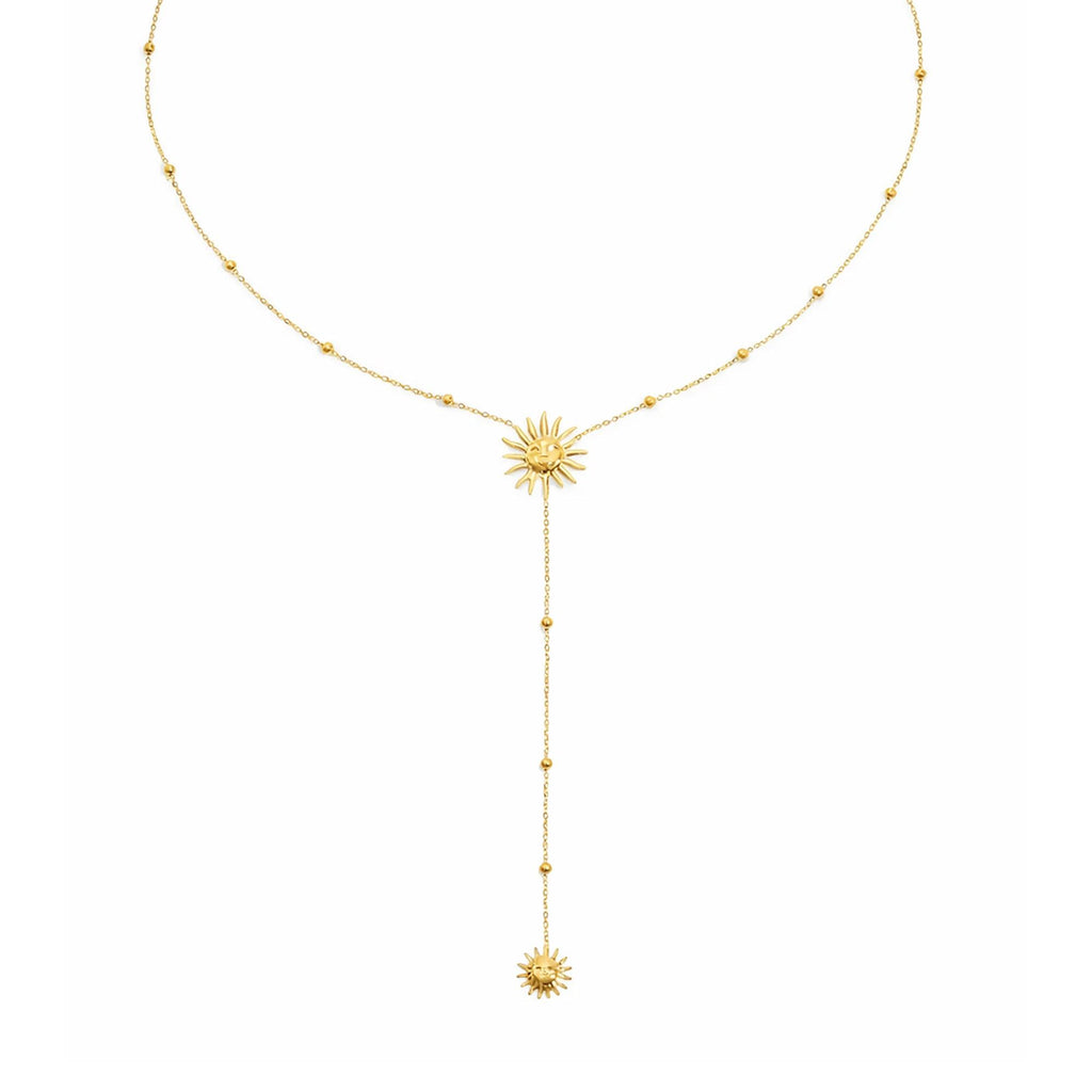 Sunny Glow Lariat Necklace